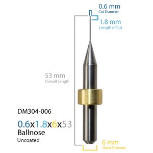 0.6mm Imes-icore Uncoated CAD CAM Milling Bur