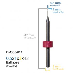 0.5mm Sirona MC X5 Uncoated CAD CAM Milling Bur