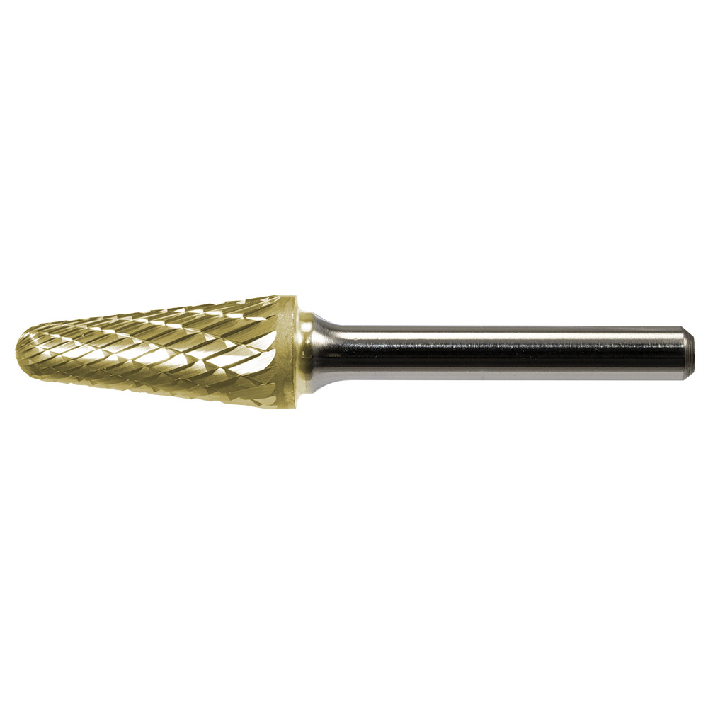 Coarse dental bur with a golden coating
